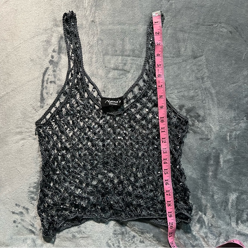 Black Crochet Women Top - Picture 6 of 6